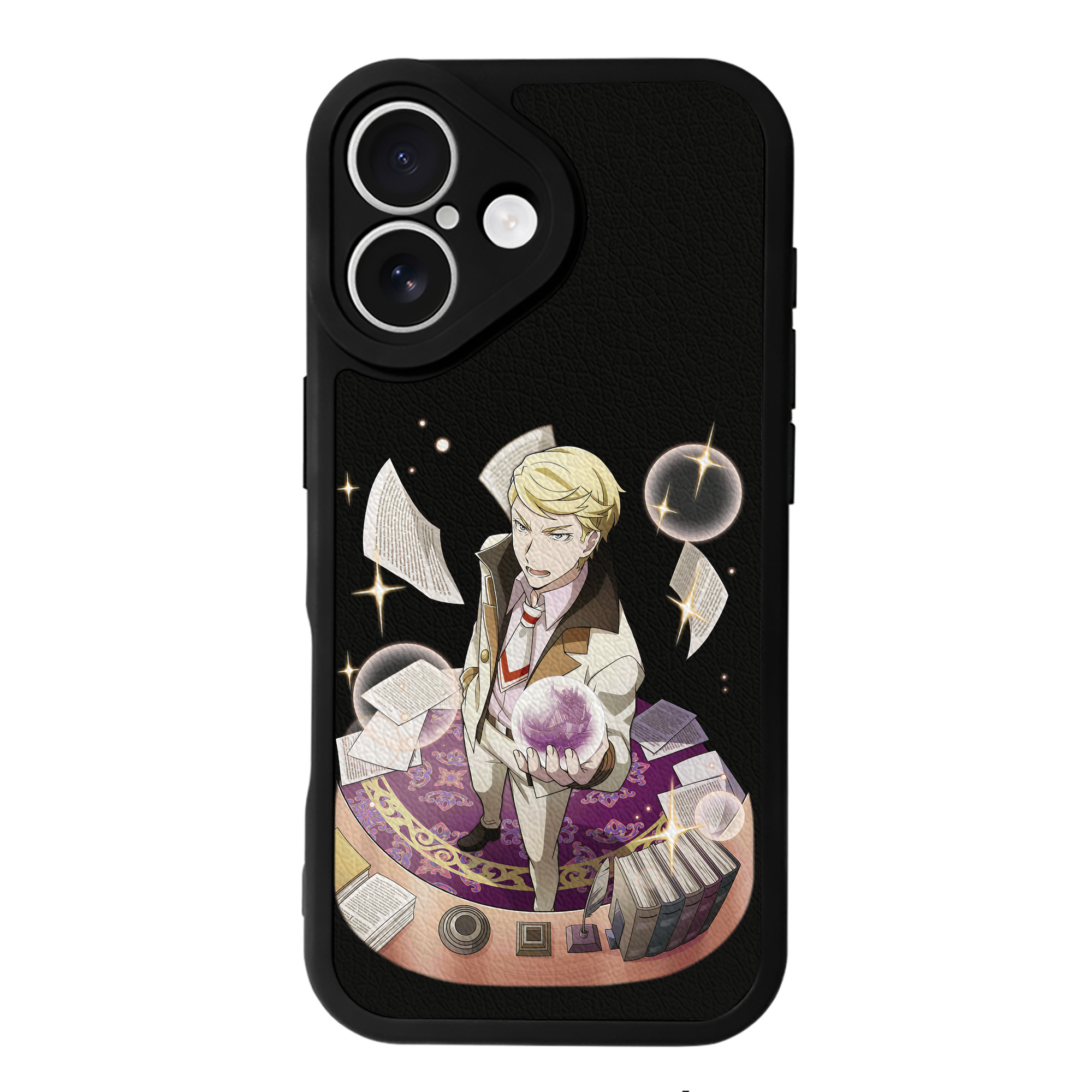 （画像用） 文豪ストレイドッグス Bungo Stray Dogs 【iPhone 16シリーズ対応】シリコンスマホケース（レザー調） 材質：シリコン